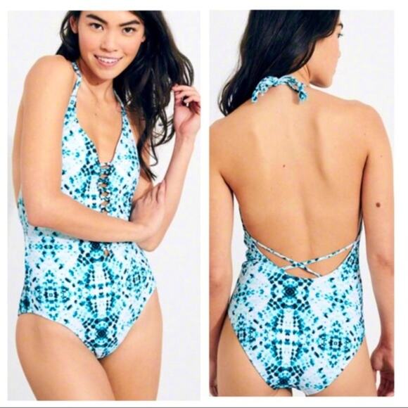 Hollister Other - Hollister Tie Dye Criss Cross One Piece Swimsuit